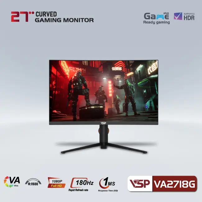 Màn hình cong VSP R1500- VA2718G - 180Hz - 1Ms 1