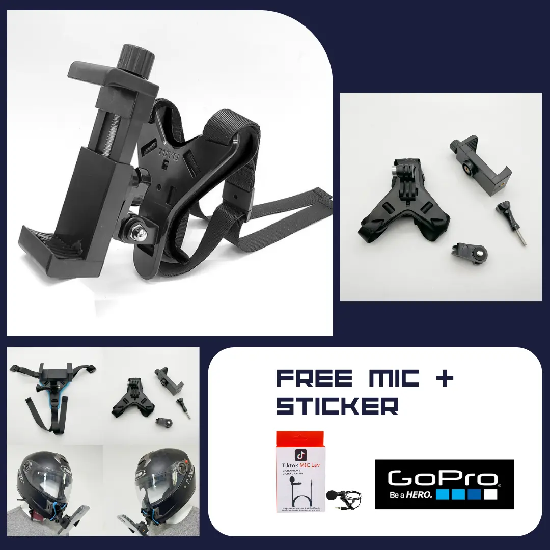 Mounting Helm Chin Mount Gopro Yicam Kogan Action cam Helmet Strap Dagu