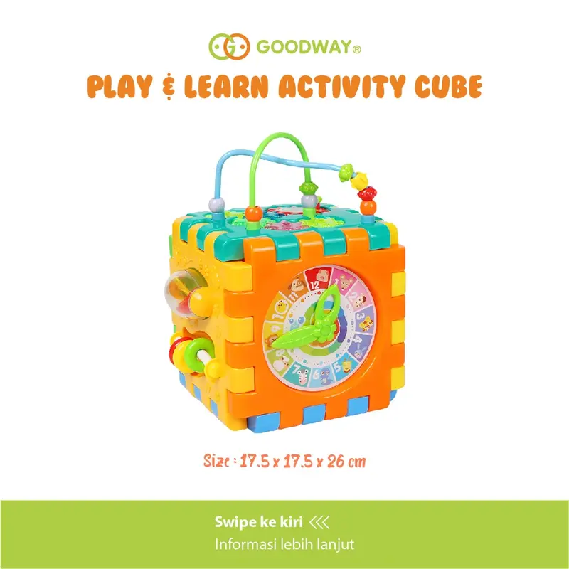 Goodway Play & Learn Activity Cube GW3850A / Busy Box / Mainan Edukasi Anak / Mainan Anak / Wisdom Box - Mainan Bayi 2