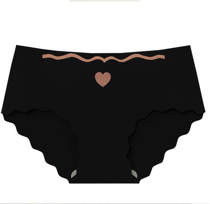 Set 6 quần lót nữ cotton trơn hình trái tim BRALUNE Mã 134 Women 5