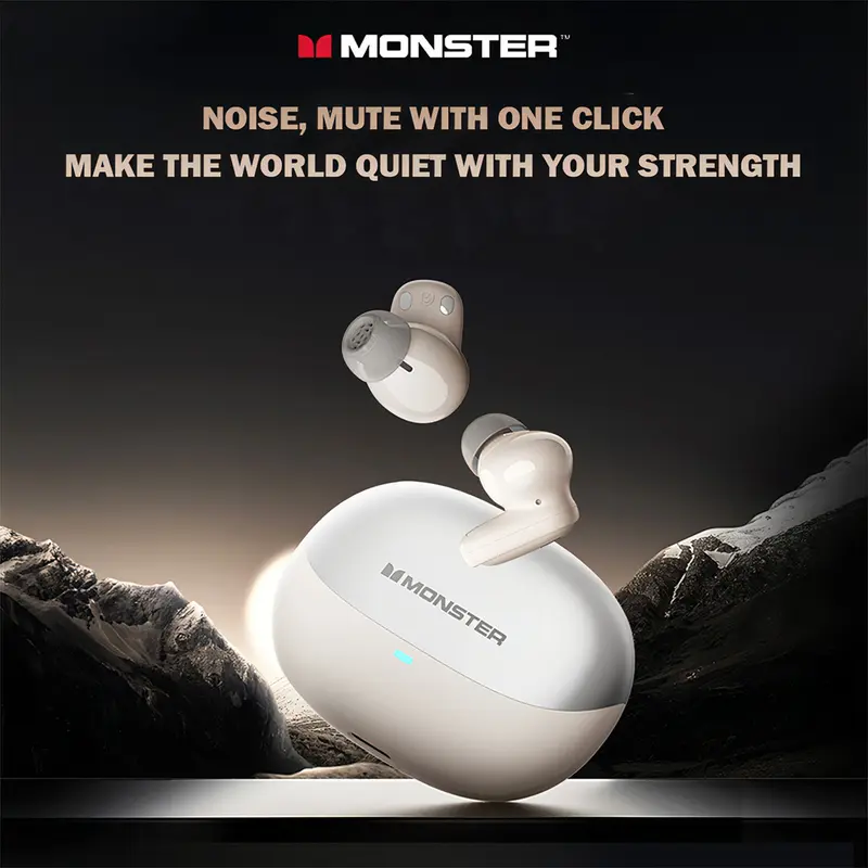Monster XKT28 (ANC) Wireless Bluetooth Earphones Mini Earbuds TWS Gaming Low Latency 2