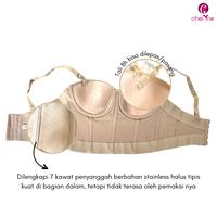Gambar Chelyne Bustier Bra 7893 Longtorso Pefect Shape Bra Korset Shapewear - Coklat, 34/75 dari Chelyne Kota Administrasi Jakarta Barat 4 Tokopedia