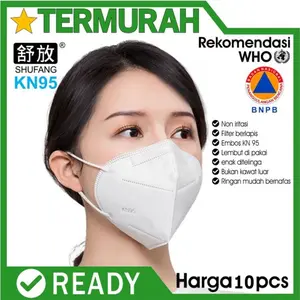 10 pc MASKER kN95 KN95 ANTI VIRUS 5 PLY ada sertifikat surgical KN N 95 mask