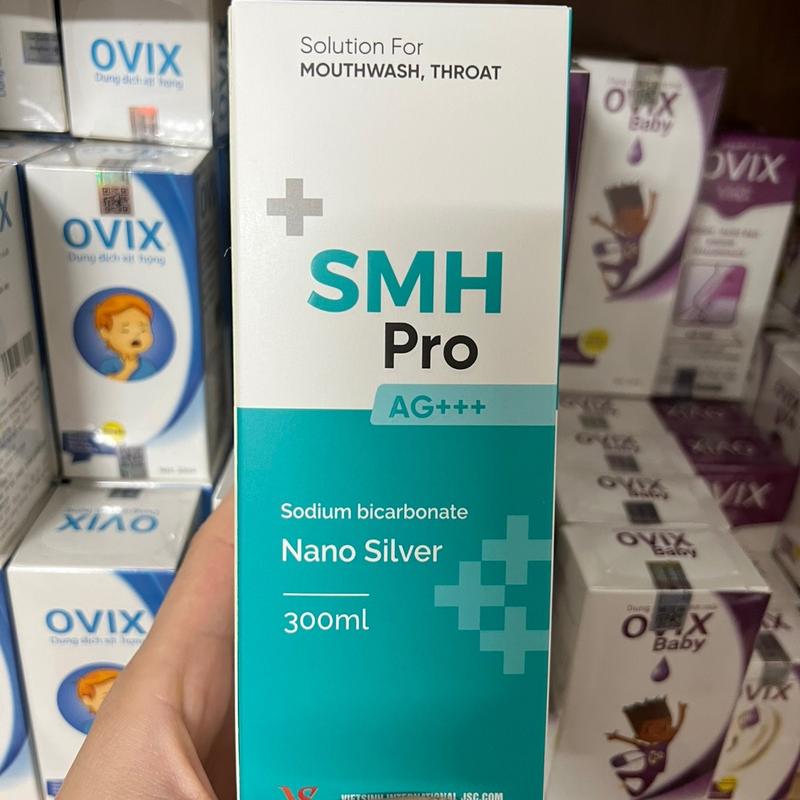 Nước súc miệng SMH pro Ag+++ 300ml hỗ trợ viêm họng, viêm amydal 2