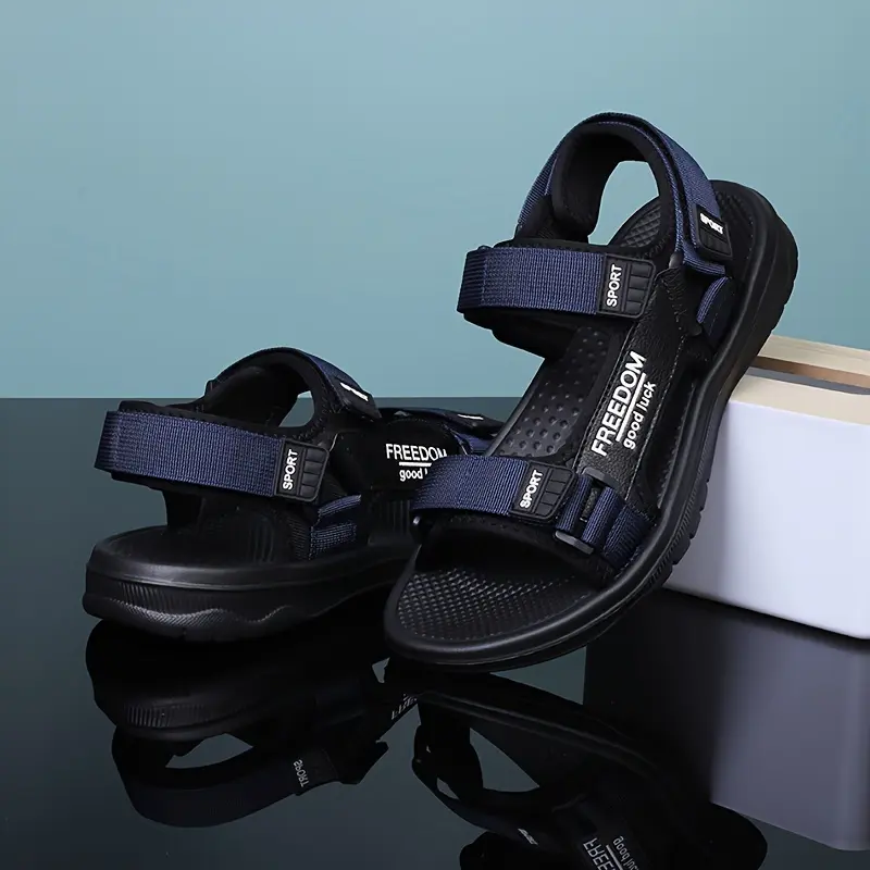 Men's Summer Slide Sandals - Adjustable, Non-Slip & Odor-Resistant | Comfortable Soft Sole Beach Shoes for All Seasons 1