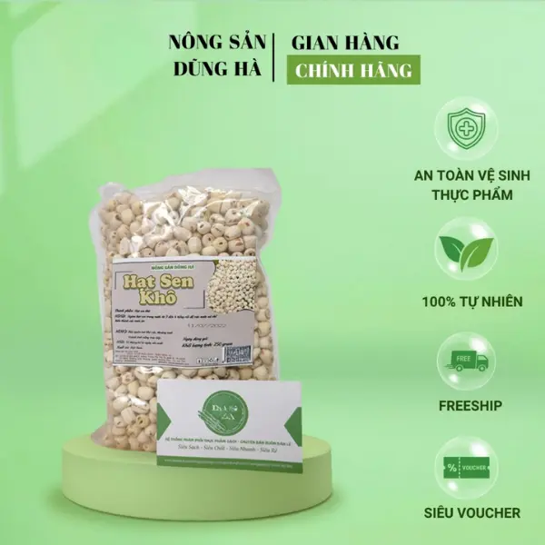Hạt Sen Khô Huế thơm ngon - Loại Chất Lượng Cao, không sượng mốc