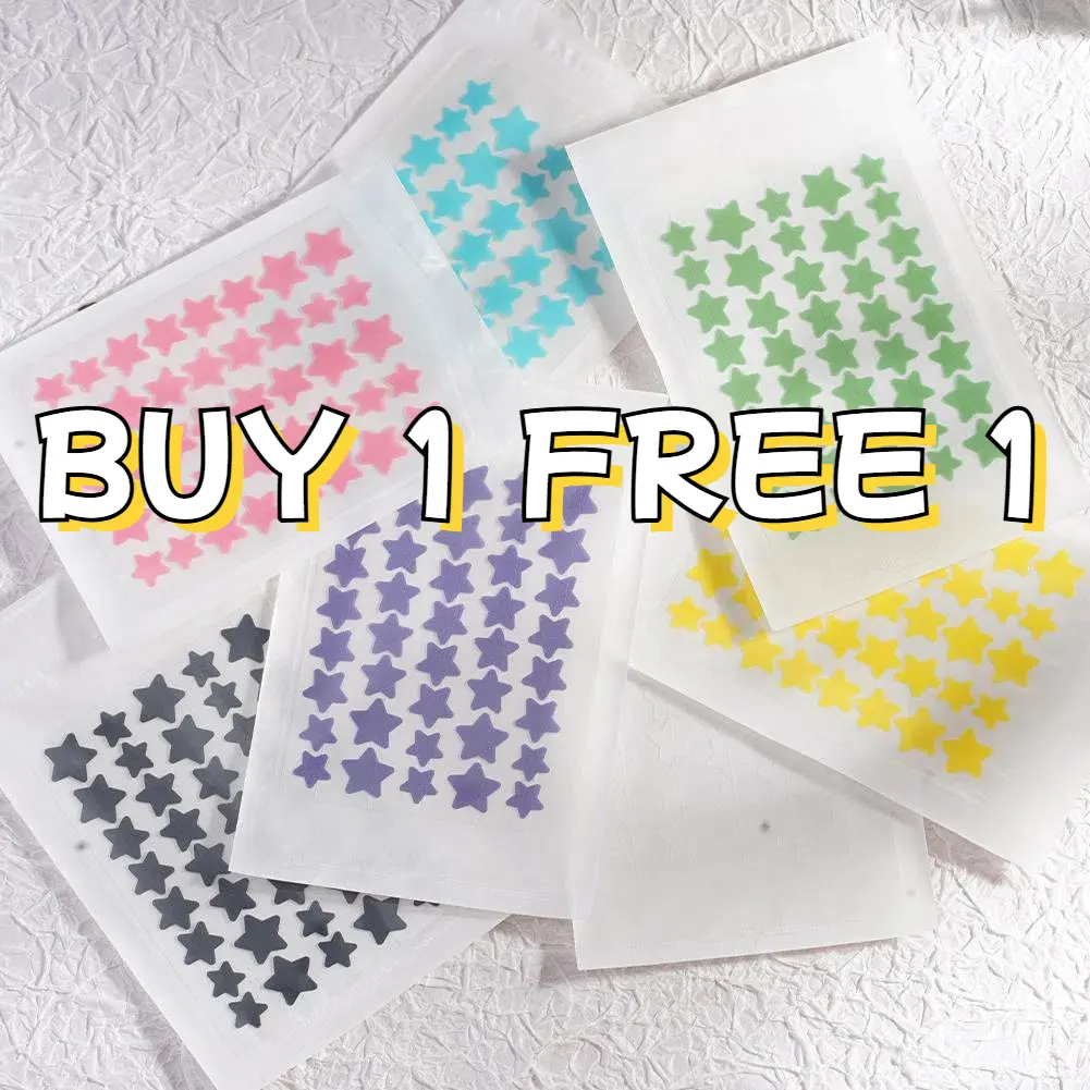 【BUY 1 FREE 1】40pcs Colorful Cute Star Design Acne Patch Invisible Pimples Sticker Skincare