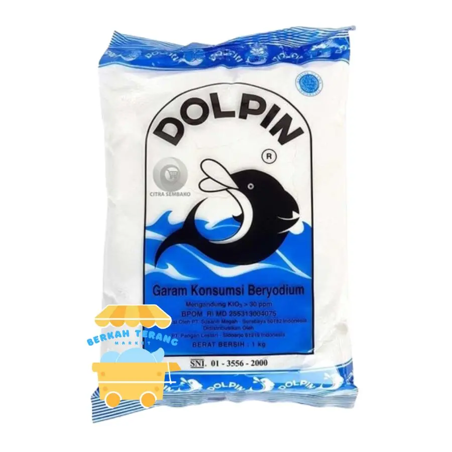 Garam DOLPIN 1kg Garam Dapur Dolphin Garam Konsumsi Beryodium