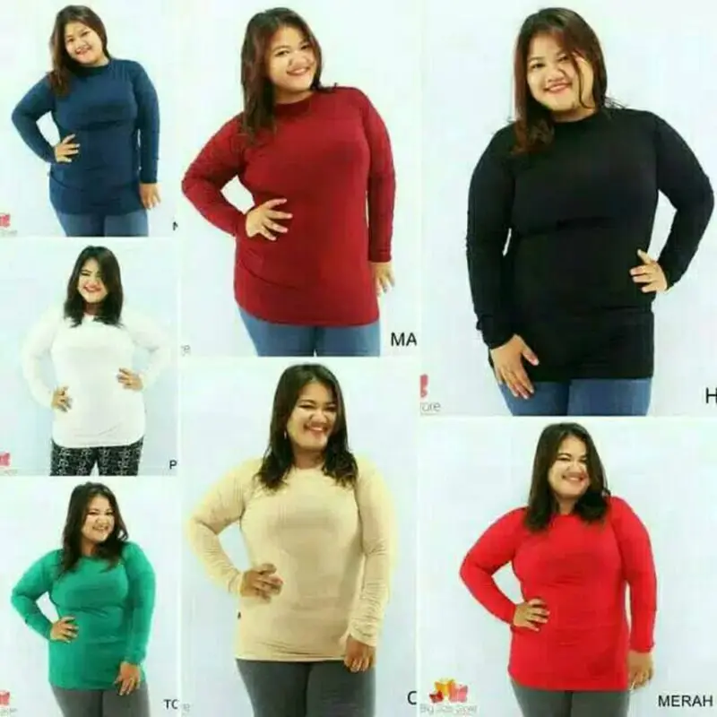 Manset Lengan Panjang Wanita Jumbo Inner XXL to XXXL Kaos dan Baju 1