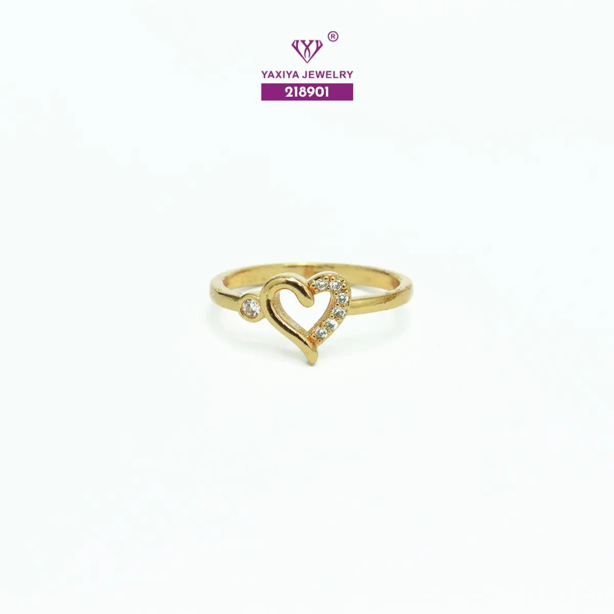 Cincin Fashion Wanita Yaxiya Cincin Love / Hati / Heart Aksesoris 386
