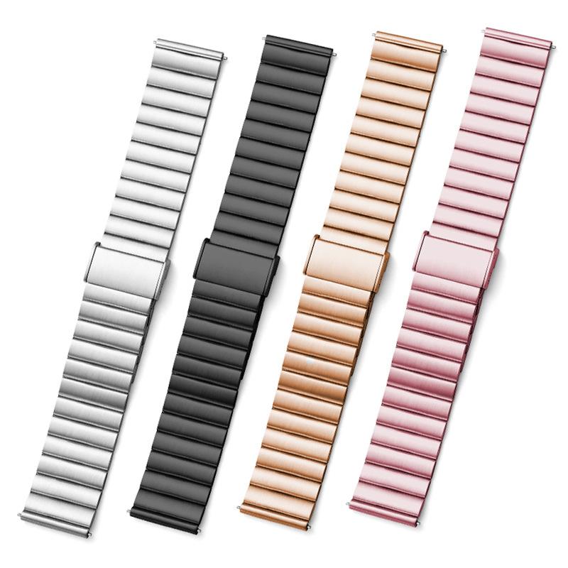 Product Introduction of Suitable for Apple One Bead Stainless Steel Strap Apple IWatch 8/Se/Huawei Buckle Bamboo Strap 4145mm 0