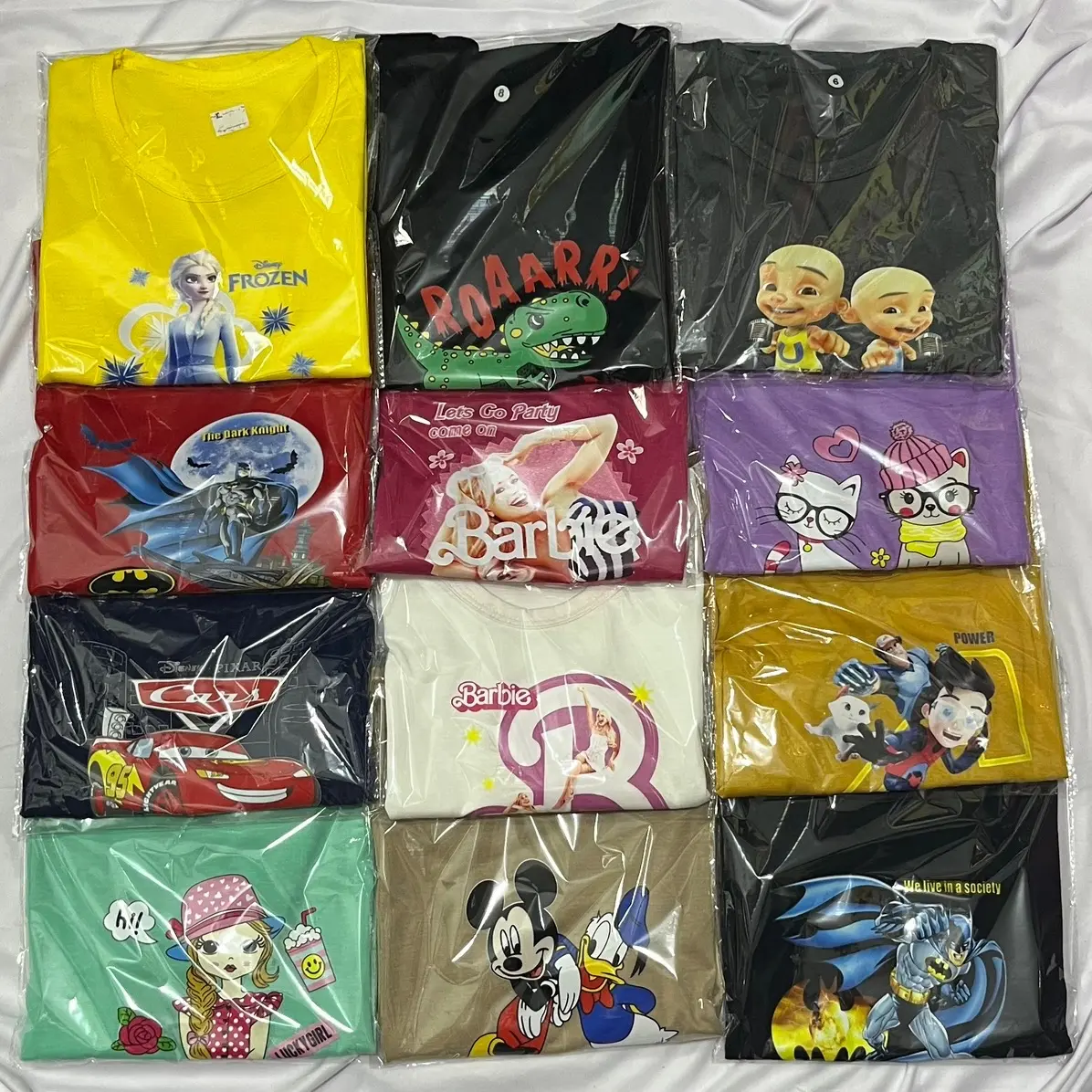 PAKET 10PC KAOS ANAK 100RIBU FREE AMPLOP / SPANDEK PE KAOS ANAK MURAH ADEM
