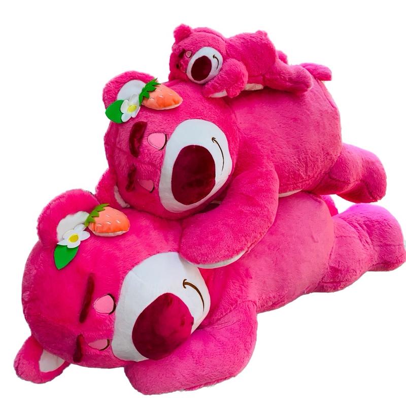 Gấu bông 65-80cm dâu losto Hồng đậm  Đồ Chơi Thú Bông Thú Nhồi Bông