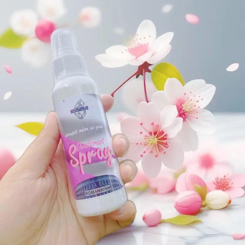 Deodorant Spray RAUNA, Mencerahkan Ketiak, Tahan Lebih dari 24 Jam, 100ML - Kering, Hitam butuh 3