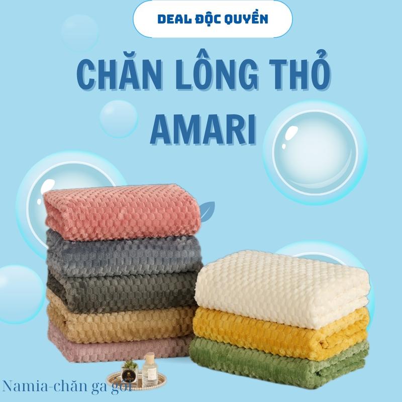 live độc quyền Chăn lông thỏ AMARI kích thước 2m*2m3 mềm mịn ấm áp cô