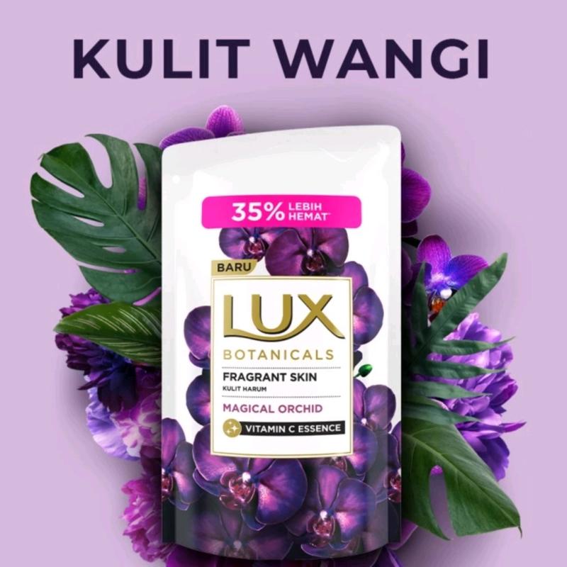Lux body wash magical orchid 825ml sabun cair reffil 2