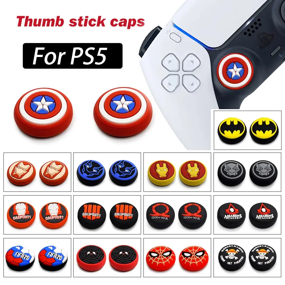Nắp Tay Cầm Ngón Cái, PS5, 2 Chiếc, Nắp Cần Điều Khiển Joystick, Cao Su Silicon, Nắp Ngón Cái Cá Nhân