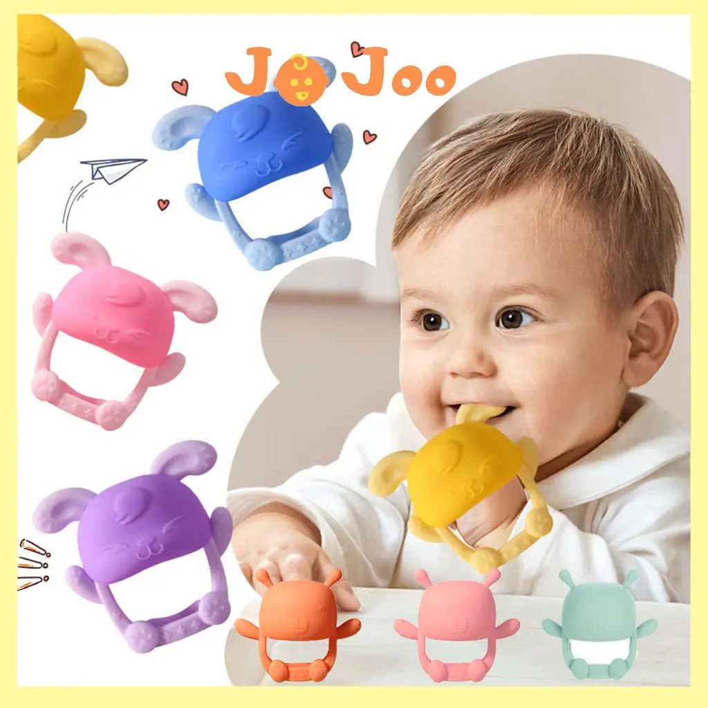 Baby Teether Rabbit Teething Toys for Newborn Baby Nursing Grade teether for baby silicon soft