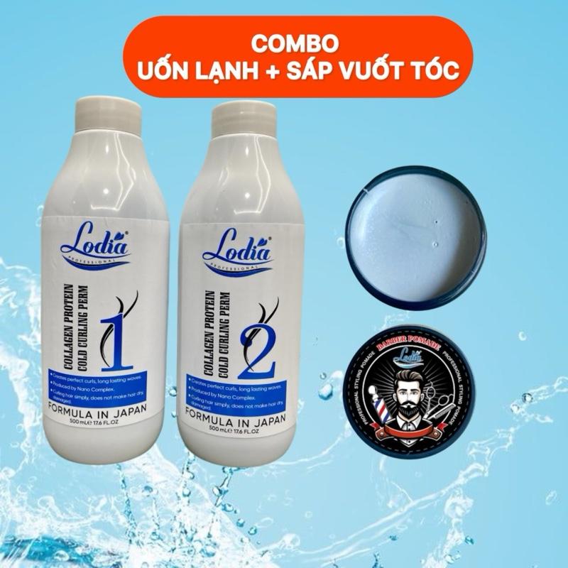 [Combo] Uốn tóc lạnh Siêu Xoăn, Siêu Thơm Lodia Và Sáp Vuốt tóc Lodia Barber Pomade