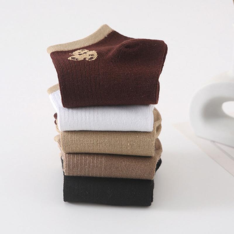BISA COD K5674 Kaos Kaki Wanita / Kaos Kaki Pendek Semata Kaki / Kaos Kaki Motif Beruang / Ankle Socks Korean Model Simple Cute Panjang 5