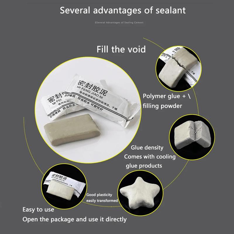 Product Introduction of Wall hole sealant household air conditioner repair wall hole rubber mud waterproof sewer pipe sealing mud 2