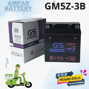 AKI MOTOR HONDA SUPRA X 100CC ASTREA GRAND SUPRA FIT LEGENDA GS GM5Z-3B ACCU KERING MF Accessories Motorcycle