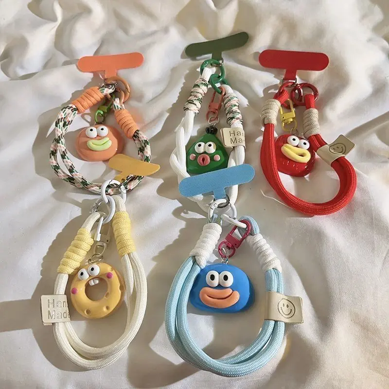 Trendy Keychain Phone Strap - Universal Phone Case Hand Strap with Cute Ugly Mouth Pendant, Camera Charm, Unique Accessory