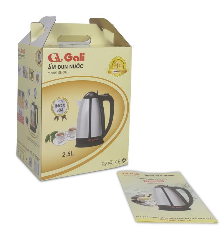 [Chính hãng] [HỎA TỐC] Ấm siêu tốc Gali GL-0025 2.5 lít 2150W thép không gỉ bảo hành 24 tháng 8