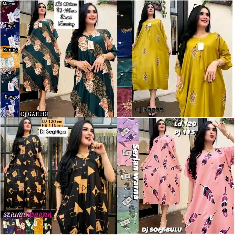 95.000 ribu = 3 pcs DASTER SUPER JUMBO Busui ( Rendom ) Rayon Motif Kancing Bumil 0