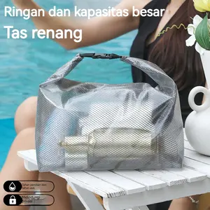 Tas serbaguna tahan air besar tas tahan air transparan tas kosmetik transparan tas perlengkapan mandi tahan air multifungsi/tas pantai/tas perjalanan