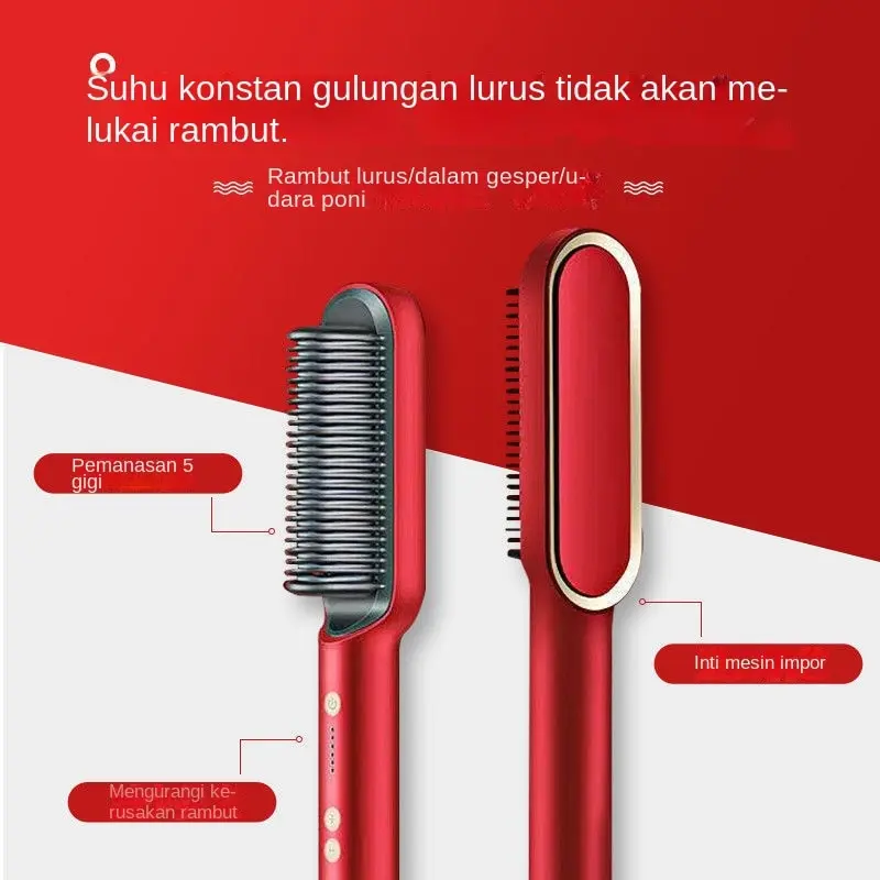 Catokan Sisir / catok sisir Pelurus Rambut hair Straightener Curler FH-909 3