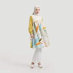 Tunik Full Print Bianca By Ameela.KL Katun Toyobo