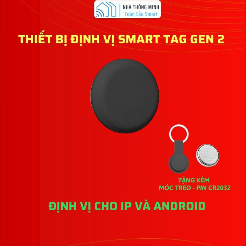 [Tặng Pin Thay Thế] Thiết Bị Định Vị Smart Tag Gen 2 Cho IP và Android -Lưu Lịch Sử - Theo Dõi Định Vị Ô Tô, Xe Máy, Túi Xách, Trẻ Em