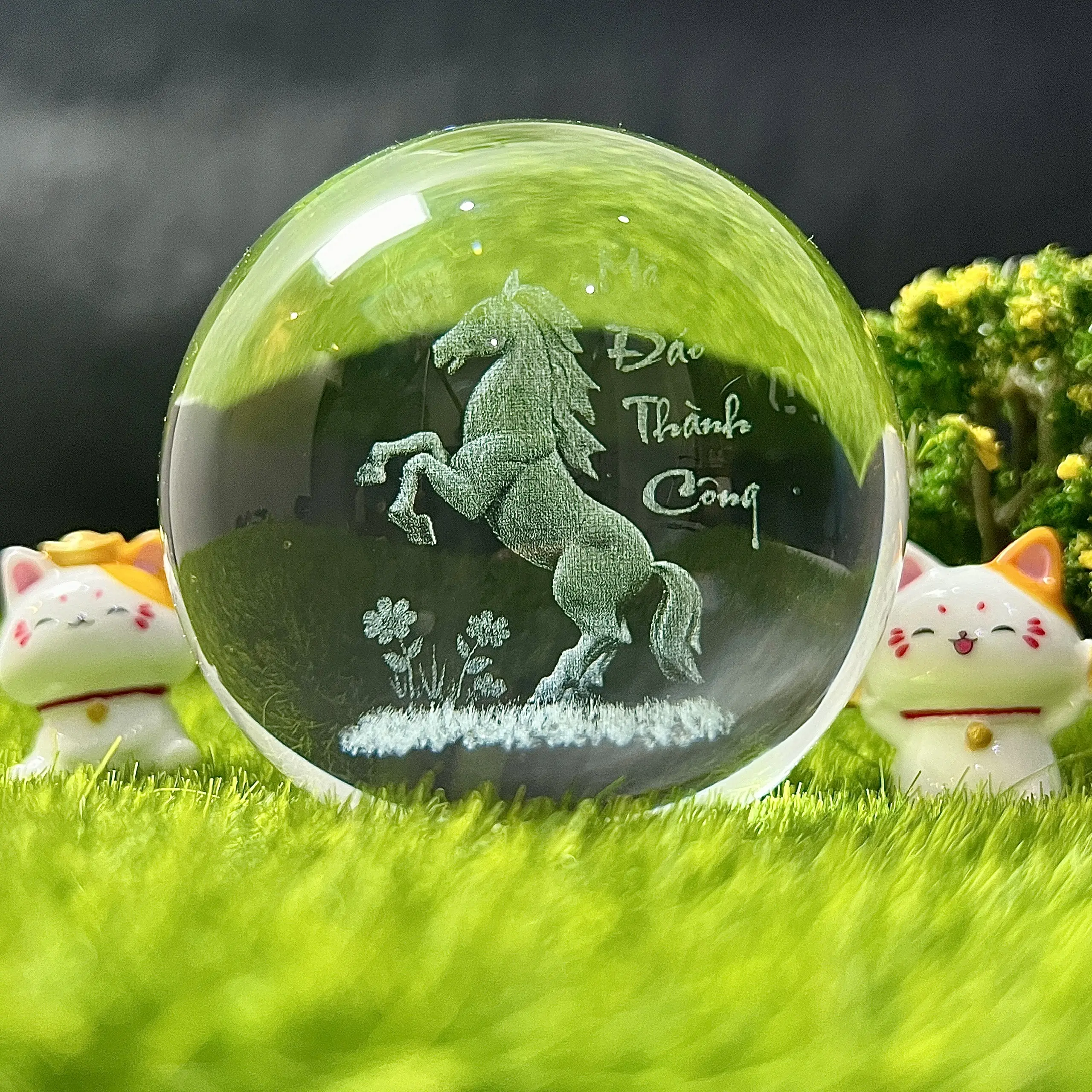 Cầu Pha Lê 3D (Đường kính 6cm, chỉ mình cầu)