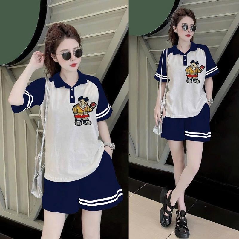SÉT BỘ THÊU GẤU CÓ 2 MÀU ĐỦ SIZE ĐỎ VÀ XANH ĐEN FROM CHUẨN ĐẸP TRẺ TRUNG -BD004 2