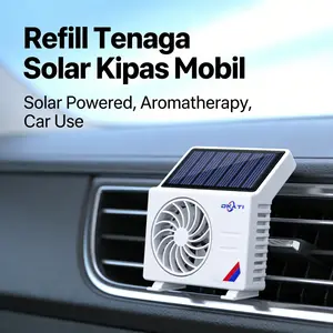Kipas Aromaterapi Mobil Solar & AC Parfum Kreatif Surya, Model Surya Aromaterapi, Kipas Aroma Dekorasi Aroma Segar untuk Mobil AC & Ornamen Udara Mobil, Panas 4 Mesin, Panjang 15 cm