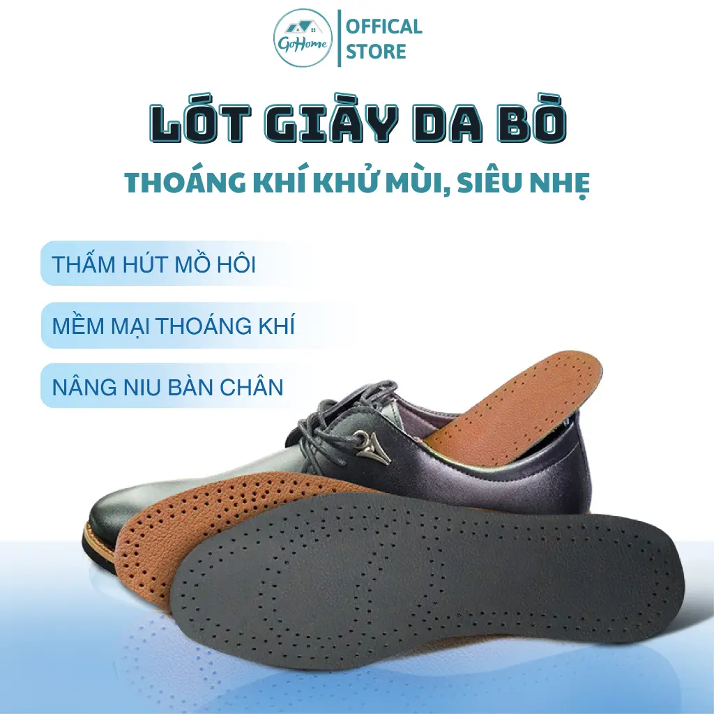 Lót giày da bò thoáng khí êm ái thấm hút mồ hôi khử mùi, cho cả nam và nữ Miếng Lót Giày Caro