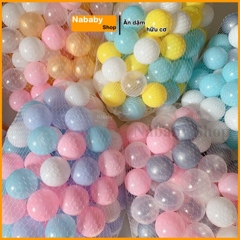 Set 100/50/30 bóng  5,5cm/7,5cm nguyên sinh cao cấp an toàn cho bé, Bóng siêu căng mềm, chơi ngoài trời  Andamhuuco-Nababyshop    banh nhựa