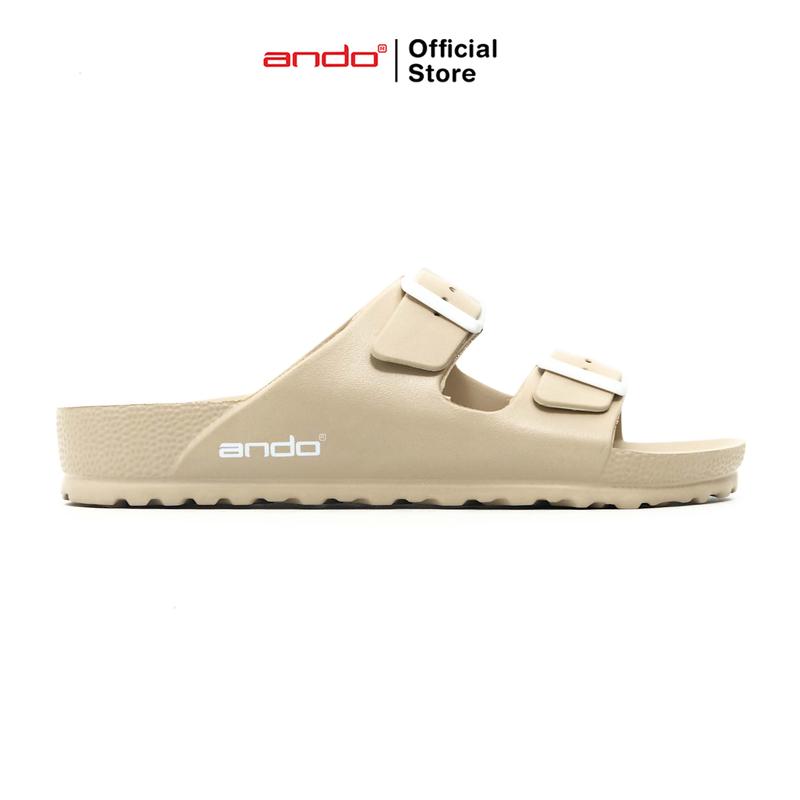 Ando Official Sandal Selop Slip On Ratu Wanita Dewasa - Cream 1