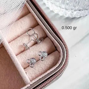 Anting toge anak putih kadar emas tua 17k