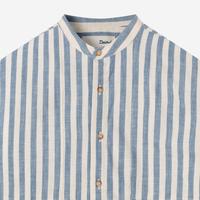 Gambar Baju Muslim Duha Muslimwear - Baraa Shirt Long Sleeve - Blue White Stripes dari Duha Muslim Wear Kota Tangerang 3 Tokopedia