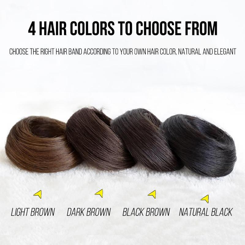 Product Introduction of Bun head wig female real hair natural bouffant scrunchie bract head lazy man disc hair artifact fake antique hair simulation 6