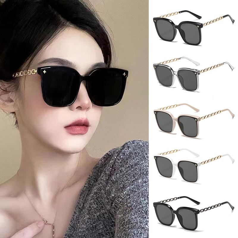 BIF Kacamata Hitam Wanita Fashion Frame Model Rantai Logam Plastik ...