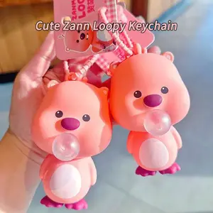 Loopy Gantungan Kunci Ganci Boneka Lucu Squishy Aksesoris Bag Charm Keychain Gantungan Tas Bisa Tiup Balon