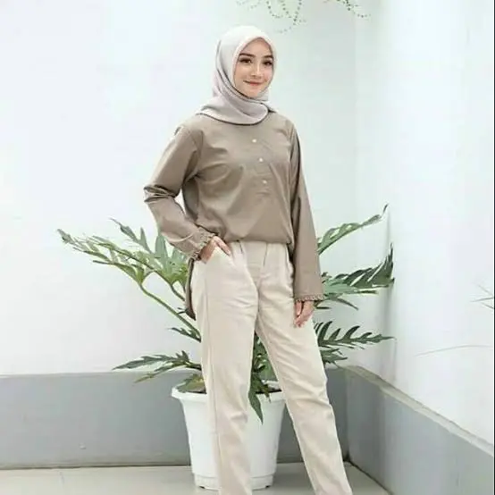 Baggy Pant's || Celana Panjang Wanita Premium America Drill. Formal Casual Nyaman Katun