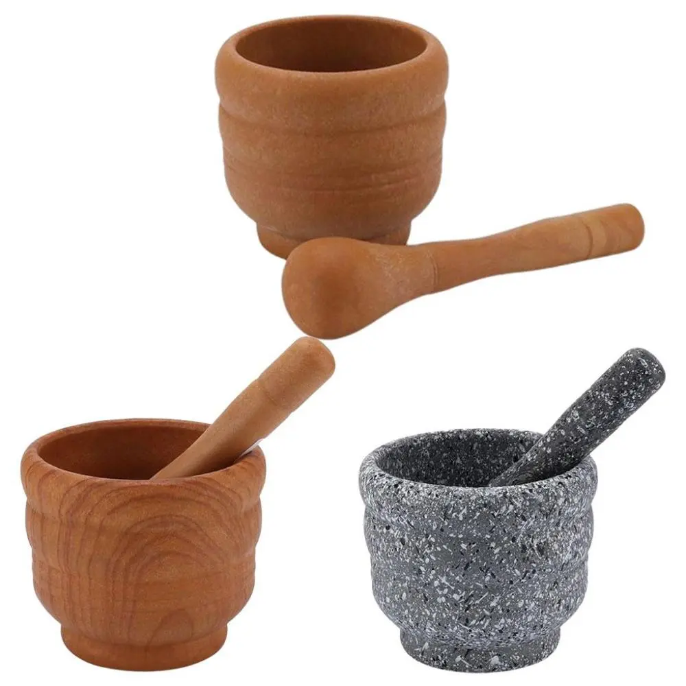 Pestle and Mortar SET HOME COOKING STONE GRINDER CRUSHER HERB SPICE PESTO