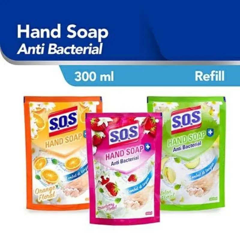 Sos Handsoap Handwash Antibacterial Refill Botol Pump Aroma Buah - Sos Sabun Cuci Tangan Membunuh Virus Kuman