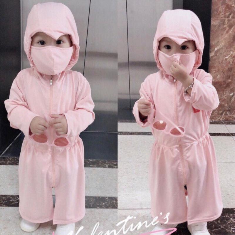 áo chống nắng toàn thân siêu yêu tặng khẩu trang dày dặn cho bé Hàng loại 1 cao cấp