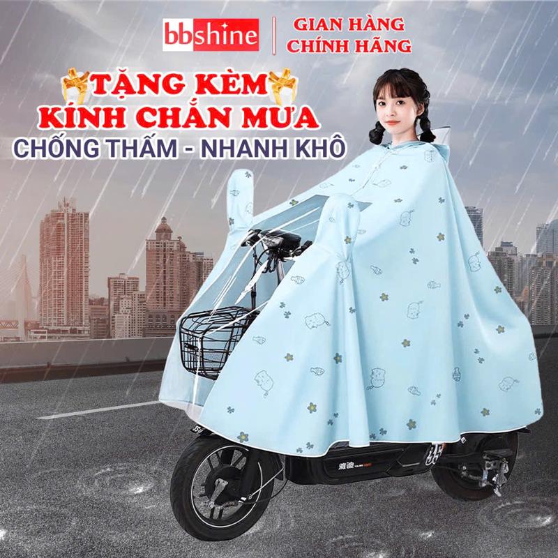 Product Introduction of Áo mưa nửa trước trong suốt cho mẹ và bé, che phủ toàn thân kèm kính chắn mưa - PVC cao cấp 28