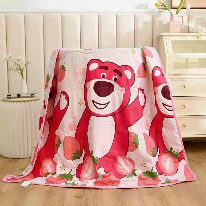 Chăn cotton đũi cho bé hàng đẹp 1m10x1m40, màu sắc dễ thương, in hình ngộ nghĩnh